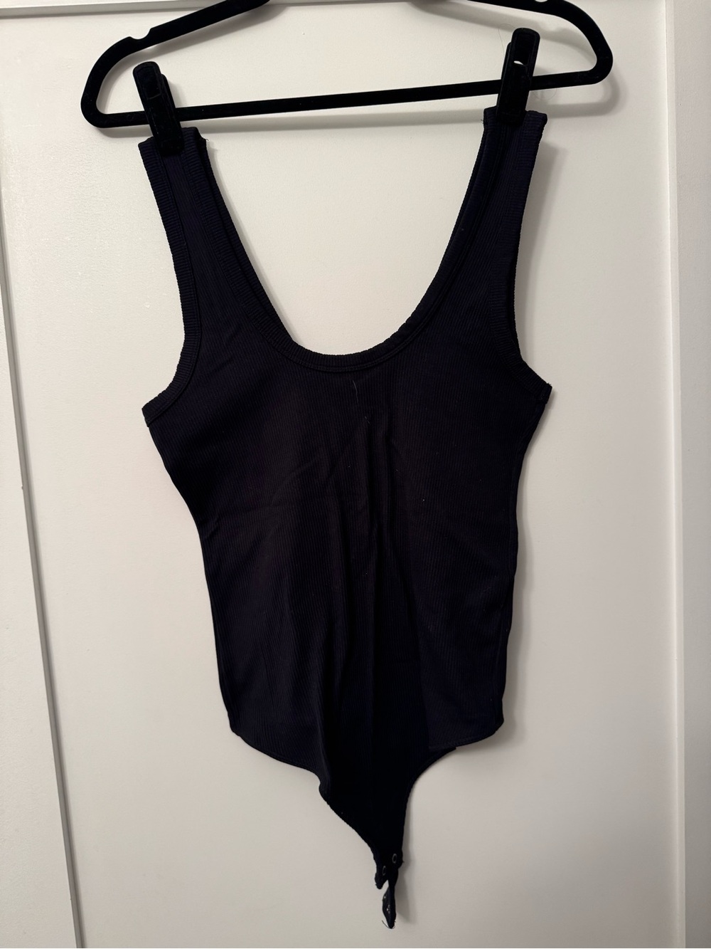 A& F Black Ribbed Tank Bodysuit - never worn
